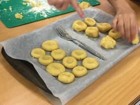 Thumbprint Cookies Making 1b
